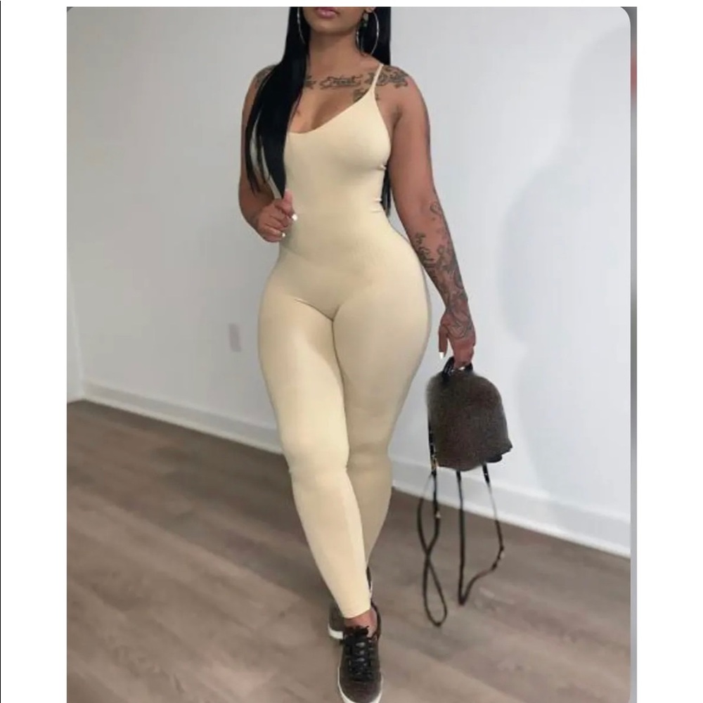 Cream Jumpsuit